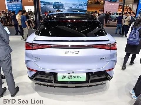 2024 Byd 5 portas 5 lugares Sea Lion 07EV SUV compacto comprimento largura altura mm 4830X1925X1620