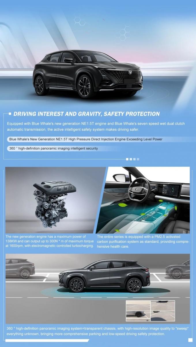 Chang′an Uni-T Compact SUV 1.5t 2.0t 7 Speed Dual Clutch Cheap Best-Selling New Gasoline Car Changan Uni T